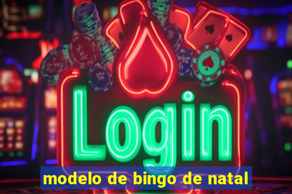 modelo de bingo de natal