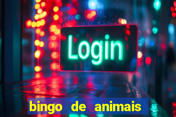 bingo de animais para educa??o infantil